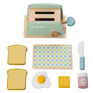 kids wooden toy kitchen pretend toaster set children's preschool education wooden kitchen toaster set toys