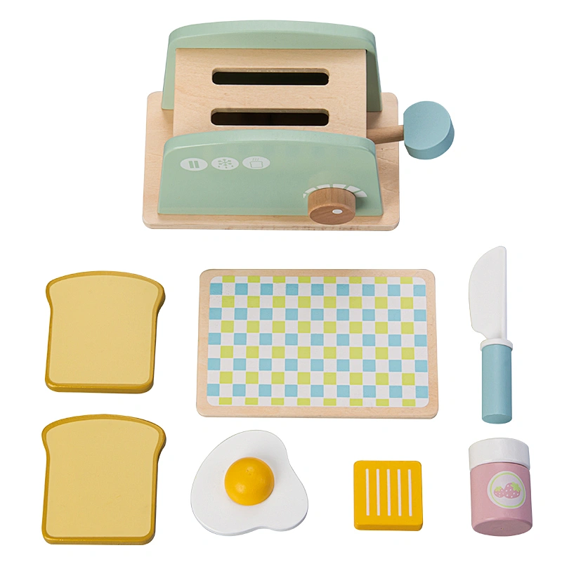 kids wooden toy kitchen pretend toaster set children's preschool education wooden kitchen toaster set toys